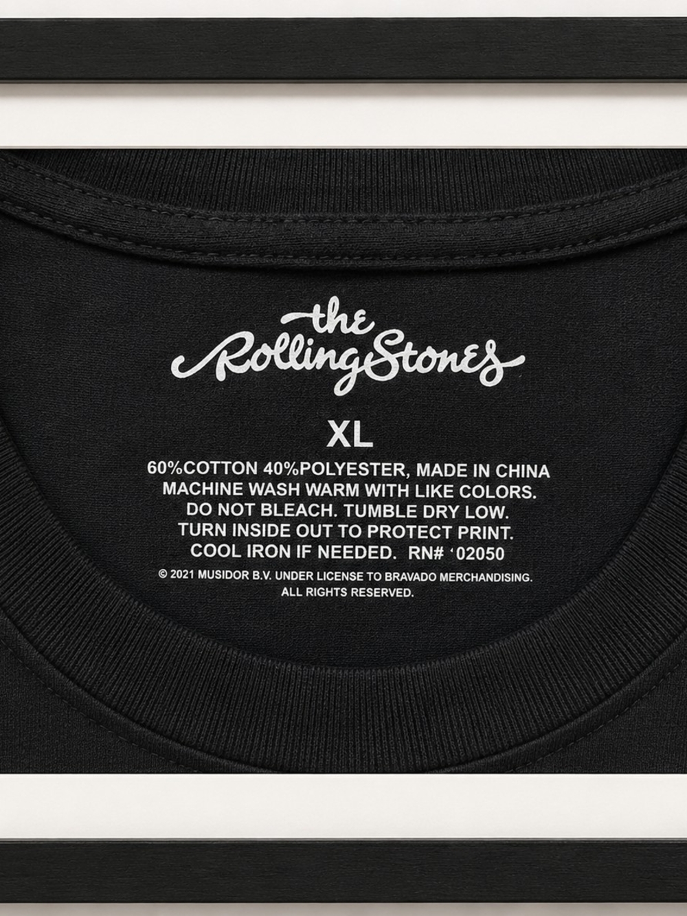 Rolling Stones XL Cropped Graphic Sweatshirt Black Band Tee Long Sleeve Rock & R - Picture 4 of 4